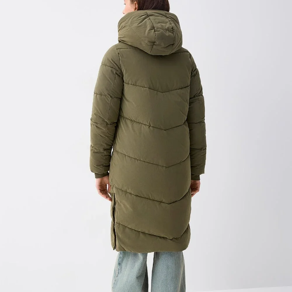Olive Green Long Cut Puffer Winter Jacket NEW WITH TAG (69% Off Retail Price) - Picture 2 of 6